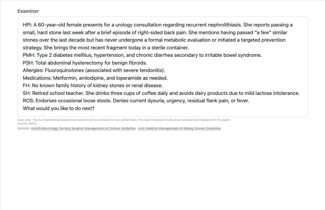 Standard oral-board practice case in the web Coach